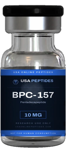 USA Online Peptides BPC-157 research peptide vial