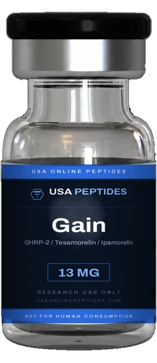 USA Online Peptides Gain research peptide vial