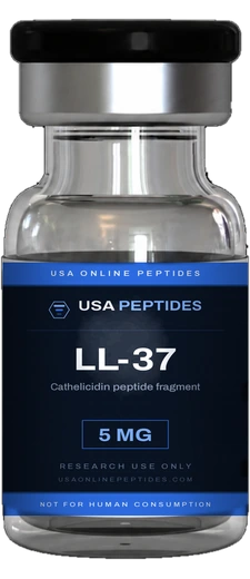 USA Online Peptides LL-37 research peptide vial