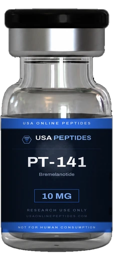 USA Online Peptides PT-141 research peptide vial