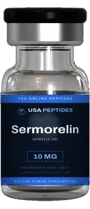 USA Online Peptides Sermorelin research peptide vial